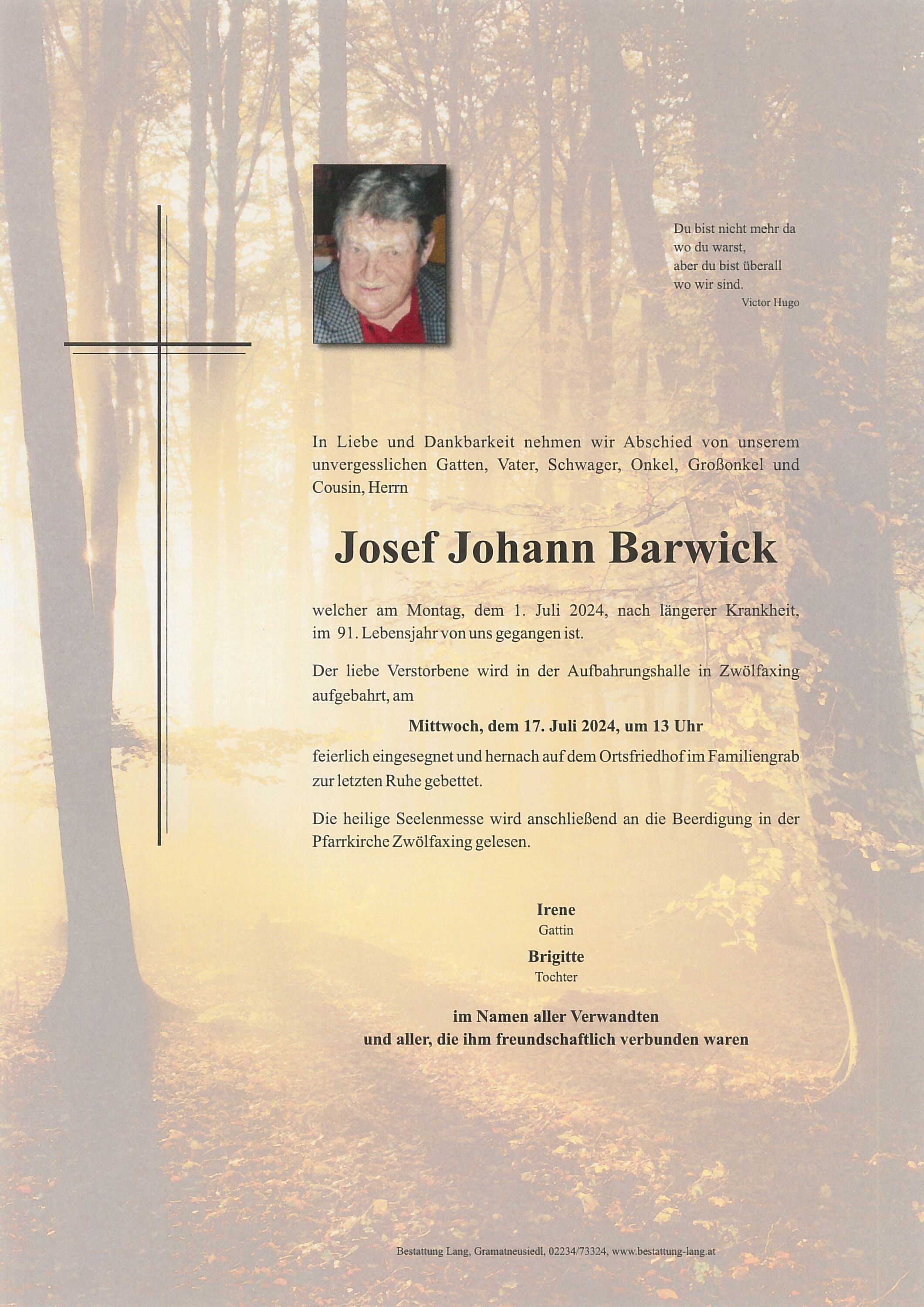 Josef Johann   Barwick